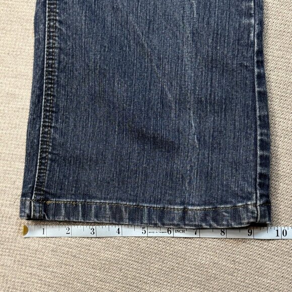 Riders By Lee Womens Blue Denim No Gap Waist Bootcut Jeans Mid Rise Size 18P - Picture 11 of 12